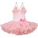 Wenchoice Girl's Pink Polka Dot Bow Skirted Leotard M(3T-4T)