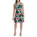 TOMMY HILFIGER Womens Navy Floral Sleeveless Jewel Neck Above The Knee Sheath Dress Size 12