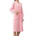 UKAP Women Waffle Knit Bathrobe 3/4 Sleeve Bandage Robe Pajamas Loungewear Sleepwear Nightwear with Pockets