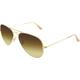 Ray-Ban Women's Gradient Aviator RB3025-112/85-55 Gold Aviator Sunglasses