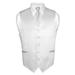 Men's Dress Vest & NeckTie Solid Color Neck Tie Set for Suit or Tuxedo