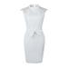 luethbiezxÂ Women White Lace-up Floral Lace Cocktail Party Pencil Dress