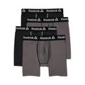 Reebok Men's Performance Regular Leg Boxer Briefs, 4 Pack