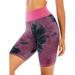 DODOING Women's Yoga Scrunch Butt Shorts High Waist Workout Running Gym Shorts Tie Dye Tummy Control Stretch Hot Shorts, S-2XL