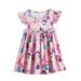 HAWEE Toddler Baby Girl Cute Cartoon Dress Summer Casual Sleeveless Dress Little Girl Princess Party Dress for 2-6 Years Old