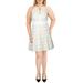 Morgan & Co. Womens Plus Lace Fit & Flare Party Dress