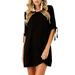 VEAREAR Dress Cotton Polyester Solid Color Plus Size Loose Fit Black,Maternity,Maxi,Plus size,Beach,party