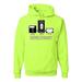 Never Forget Floppy Disk VHS Cassette Tape Humor Unisex Graphic Hoodie Sweatshirt, Safety Green, 3XL
