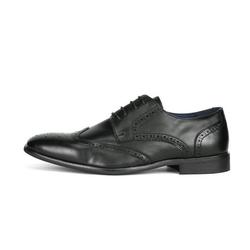 Bruno Marc Mens Business Oxford Shoes Leather Formal Dress Lace Up Comfort Wing Tip Shoes HUTCHINGSON_3 BLACK Size 9