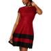 Teeze Me Womens Lace Striped Cocktail Dress Red 9