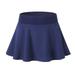 Women's Basic Versatile Stretchy Flared Casual Mini Skater Skirt, Athletic Quick-drying Workout Short Skirted Legging for Women,Basic Solid Flared Mini Skorts&Women Tennis Skirts Pants,S-2XL Dark Blue