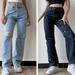 NHT&WT Women Ripped Boyfriends Jeans Distressed High Waist Denim Pants Wide Leg Straight Trousers
