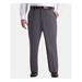 HAGGAR Mens Gray Flat Front Stretch Classic Fit Pants 46 X 30