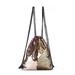 European&American Trend Two-Color Backpack With Sequins Women's Colorful School Bag Drawstring Backpack.