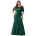 Ever-Pretty Womens Elegant Plus Size Bridesmaid Dresses for Women 77072 Deep Green US20