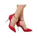 Wazshop WOMENS LADIES BLOCK HIGH HEEL ANKLE STRAP WEDDING BRIDESMAID EVENING PROM SHOES