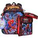 Spiderman Boys Backpack 5 Piece set with Lunch Box Water Bottle Pencil Case and Hook Clip 16"