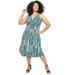 Catherines Women's Plus Size Paradise Twist-Knot Fit & Flare Dress