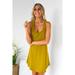 Women's U-Neck Sleeveless I-Shaped Back Dress Solid Color Dress