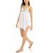 Juniors' Gauze Embroidered Swim Cover-Up Tank Top