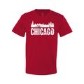 Inktastic Chicago Skyline Grunge Adult Men's V-Neck T-Shirt Male