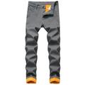 Men Winter Warm Fleece Lined Activewear Thermal Jogger Sweatpants Pants Men Winter Casual Biker Skinny Jeans Trouser Pants Size 28-42