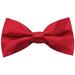 Jacob Alexander Men's Pre-Tied Solid Color Tonal Stripe Clip-On Bow Tie - Red