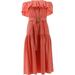 Democracy Off-Shoulder Tiered Flounce Dress Belt Women's 700-610