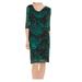 Womens Sheath Dress Petite Floral Mesh 6P