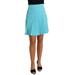 Light Blue Crystal Wool A-line Pleated Skirt