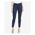 TOMMY HILFIGER Womens Navy Faux Suede Skinny Pants Size: 0