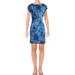 Lauren Ralph Lauren Womens Linen Printed Casual Dress Blue PS