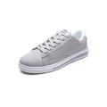 LUXUR Men's Casual Solid Canvas Style Sports Flat Shoes Comfy Trainers Casual Shoes