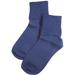 Tic Tac Toe - Little Girls Turn Cuff Socks Navy / X-Small