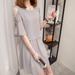 Women Summer Cold Shoulder High Waist A-line Chiffon Dress