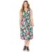 Catherines Women's Plus Size Paradise Twist-Knot Fit & Flare Dress