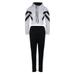 ZIYIXIN Striped Long Sleeve Tracksuit Women Stripe Running Set Winter Fall Jogging Sweat Pants Sportswear Female Sport Suits Hoodies