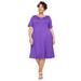 Catherines Women's Plus Size Lakeside A-Line Dress (With Pockets)