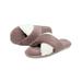 Women's Slippers Flip Flop Open Toe Flat Fur Slippers, House Memory Foam Sandals Slides Soft Flat Comfy Anti-Slip Spa Indoor Outdoor Slip on, Pink/Gray