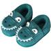 Barka Ave Girls Boys Home Slippers Warm Dinosaur House Slippers for Toddler Fur Lined Winter Indoor Shoes