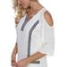 White Mark 863-03-L Marybeth Embroidered Dress, White - Large