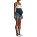 Time and Tru Maternity Jean Shorts with Full Panel - Available in Plus Sizes