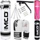MCD Unfilled Boxing Punch Bag Set 5ft 4ft 3ft 2ft for Adults and Kids with Muay Thai Gloves and Punching Bag Bracket and Punch Bag Chain, Heavy Boxing Bag Set, Boxing Gloves Mits