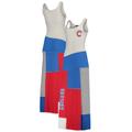 Women's Refried Apparel Heather Gray/Royal Chicago Cubs Sustainable Scoop Neck Maxi Dress