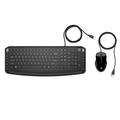 HP Pavilion 200 kabelgebundene Tastatur und Maus - (1600 DPI, USB 2.0-Anschluss, LED-Anzeige, Windows 10, Windows 8) Spanische QWERTY-Tastatur, schwarz