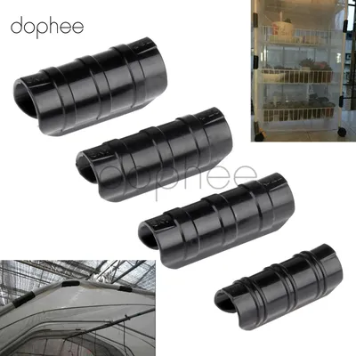 Dophee-Tube de tuyau de cadre de serre et pince de film kit de connecteur accessoires d'ombre