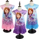 Disney Rosa-Robe d'Été pour Fille Pyjama d'Anniversaire Costume Décontracté Sofia pour Enfant de