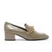 Burberry Ladies Patent Leather Link Detail Block-heel Loafers
