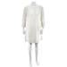 Burberry Collarless Broderie Anglaise Shirt Dress In White, Brand Size 8 (US Size 6)