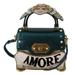 Dolce and Gabbana Blue Leather Angel Amore Crossbody WELCOME Purse